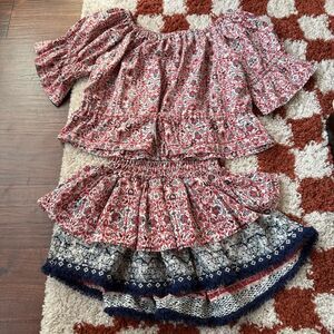 MISA Los Angeles 2 Piece Set: Skirt & Blouse XS